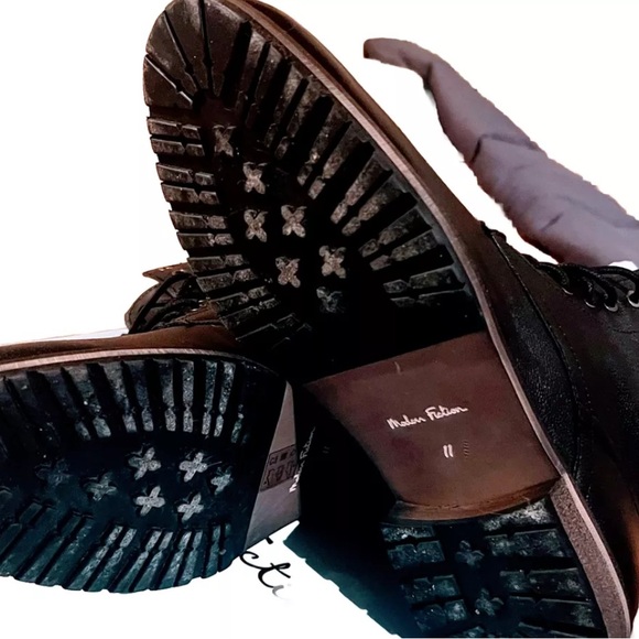 *++NEW***MODERN FICTION ANTONYM BLACK LEATHER BOOTS LACE UP MENS - Picture 2 of 6